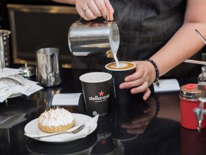 Pouring the coffee - Commercial photography shoot for Stellarossa Coffee